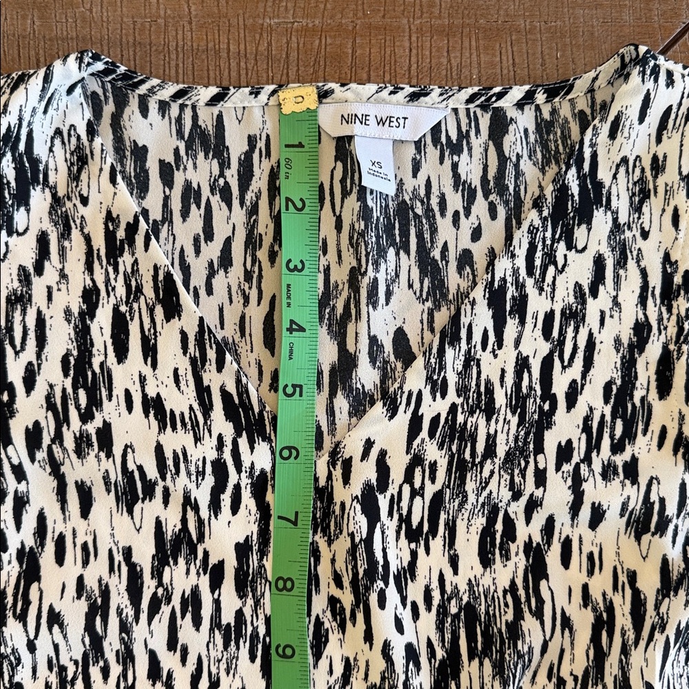 Nine West Black and White Printed Sleeveless Tank Size XS - Picture 11 of 11